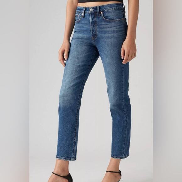 Levi's Wedgie Women's Straight Leg Jeans - Dark Blue Sz 29 - Picture 1 of 6